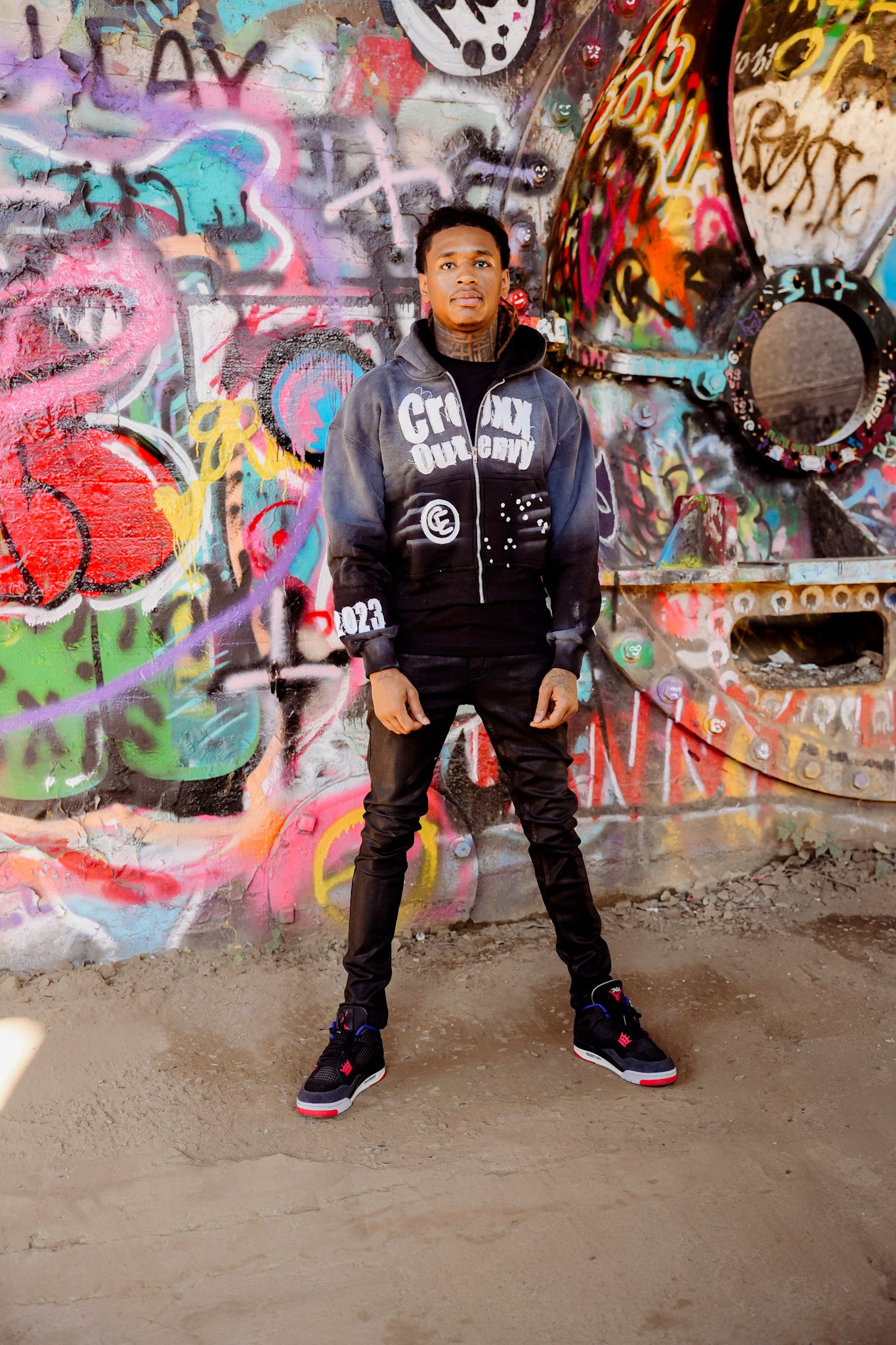 Black “ croxxoutenvy “ zip up