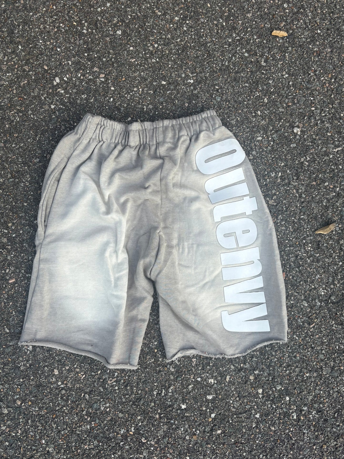 Gray & white shorts