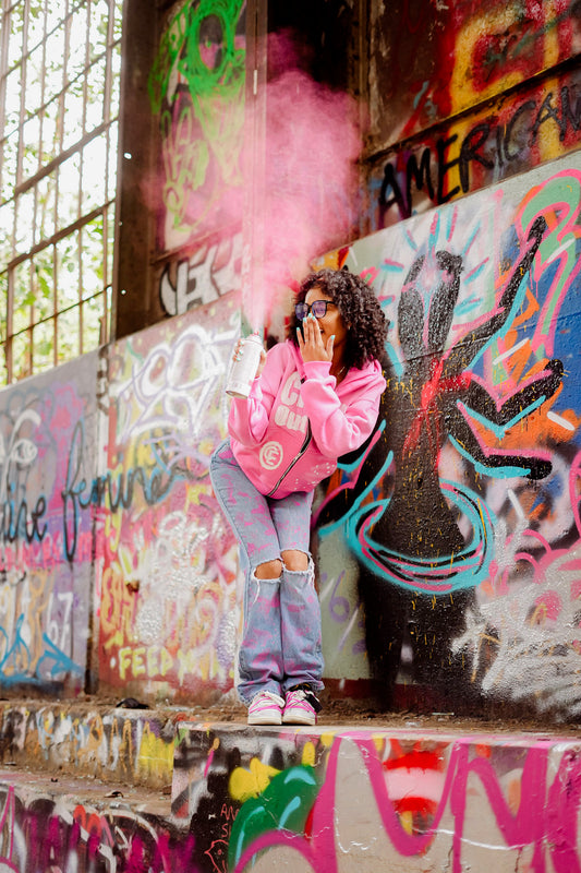 Pink “ croxxoutenvy “ zip up