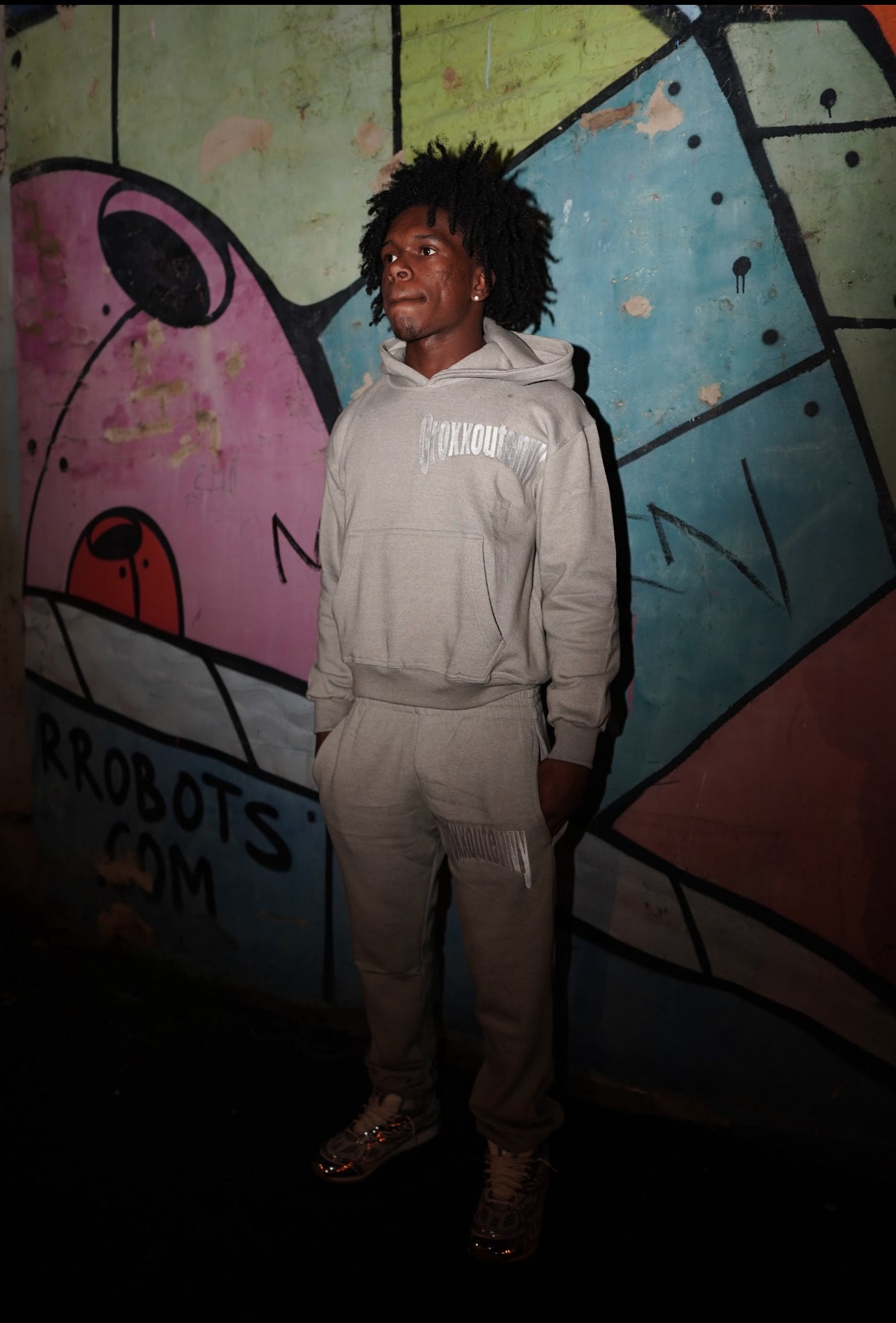 Grey plain sweatsuit