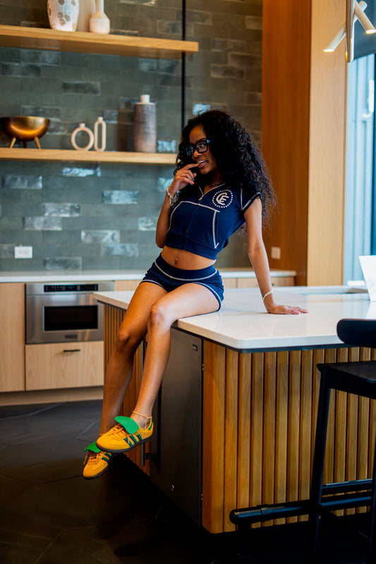 Women’s 2 piece set navy blue