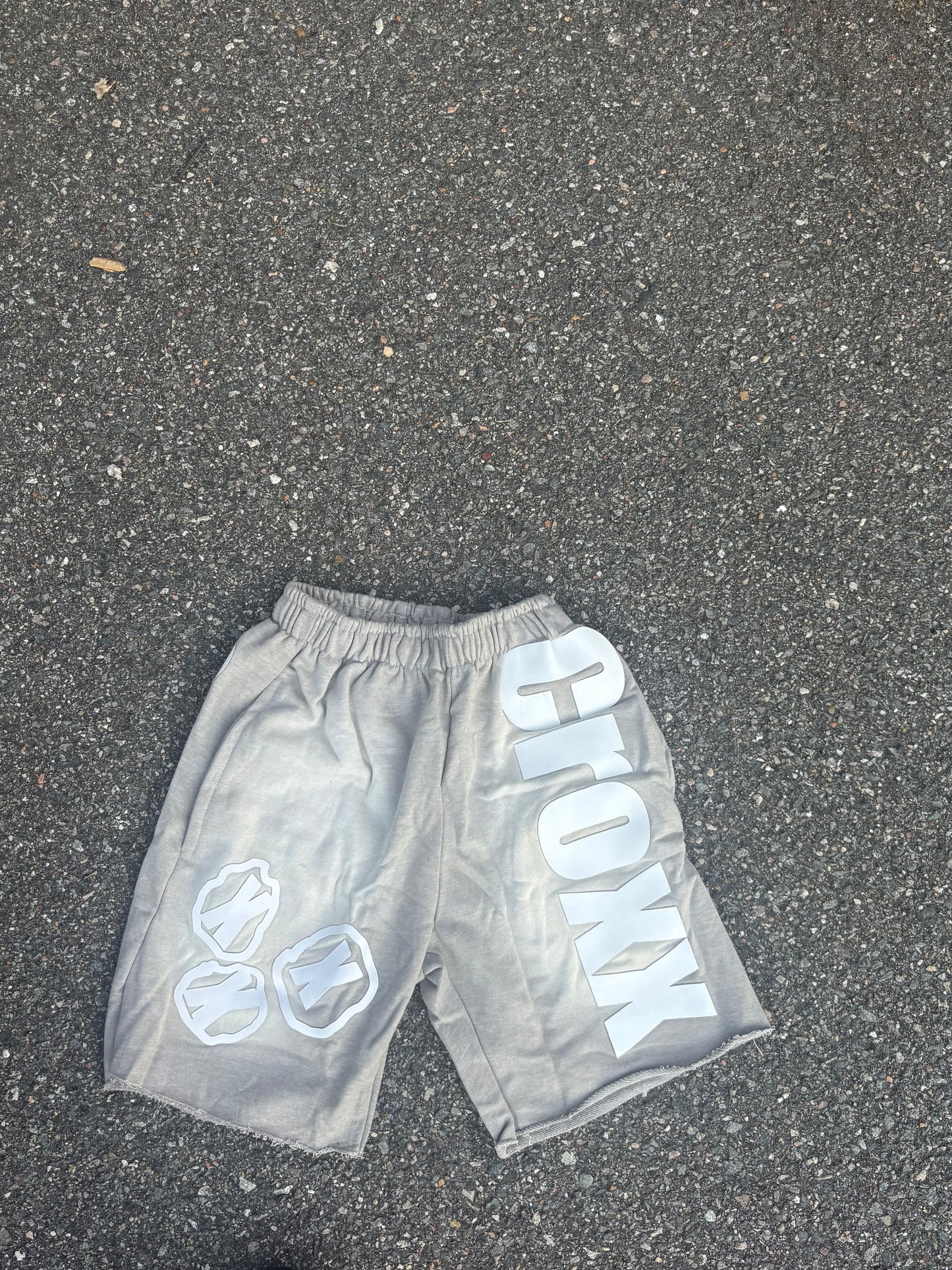 Gray & white shorts